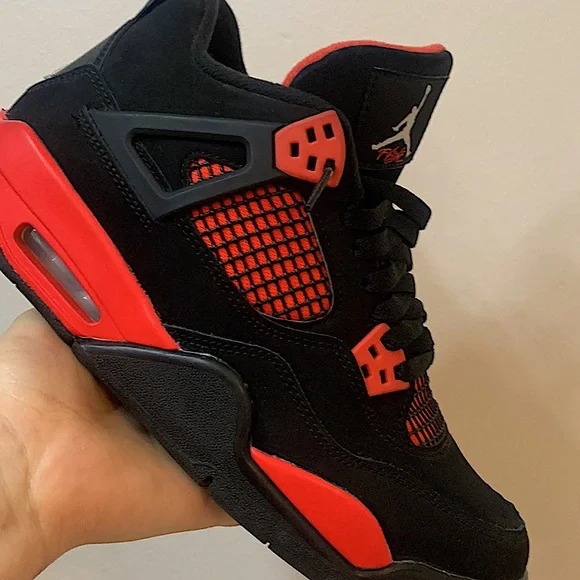 Jordan | Shoes | Jordan Retro 4 Red Thunder Size 7y In Men  display picture 3